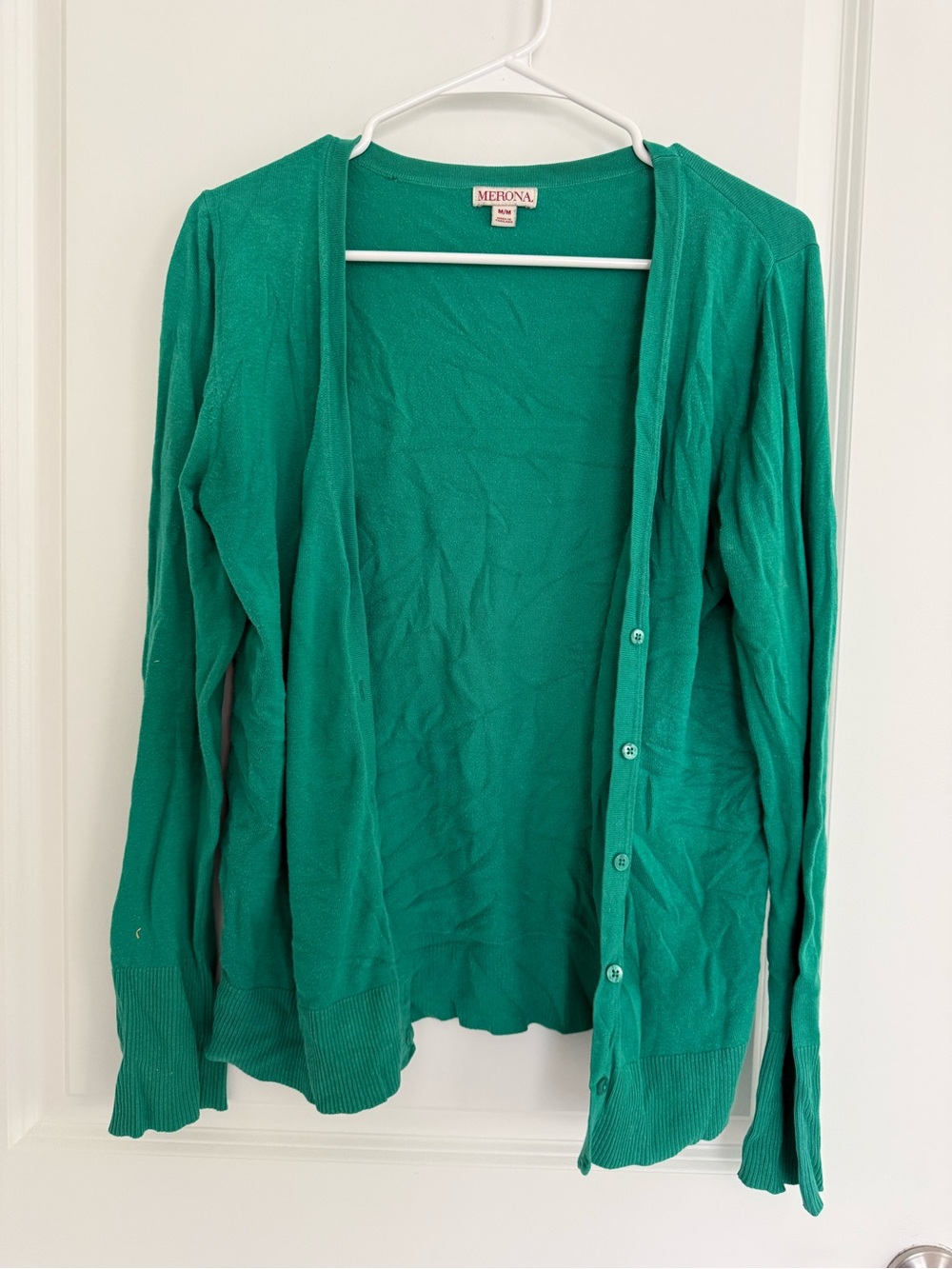 Merona Green Button-Front Cardigan
